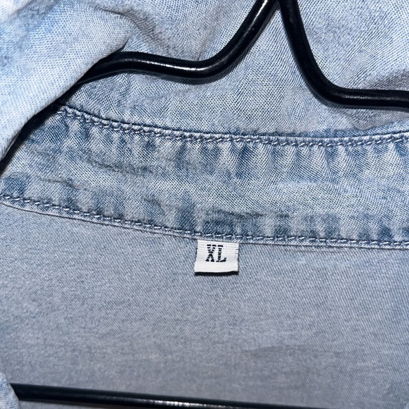 Washed out color denim mini or tunic size XL - Picture 7 of 12